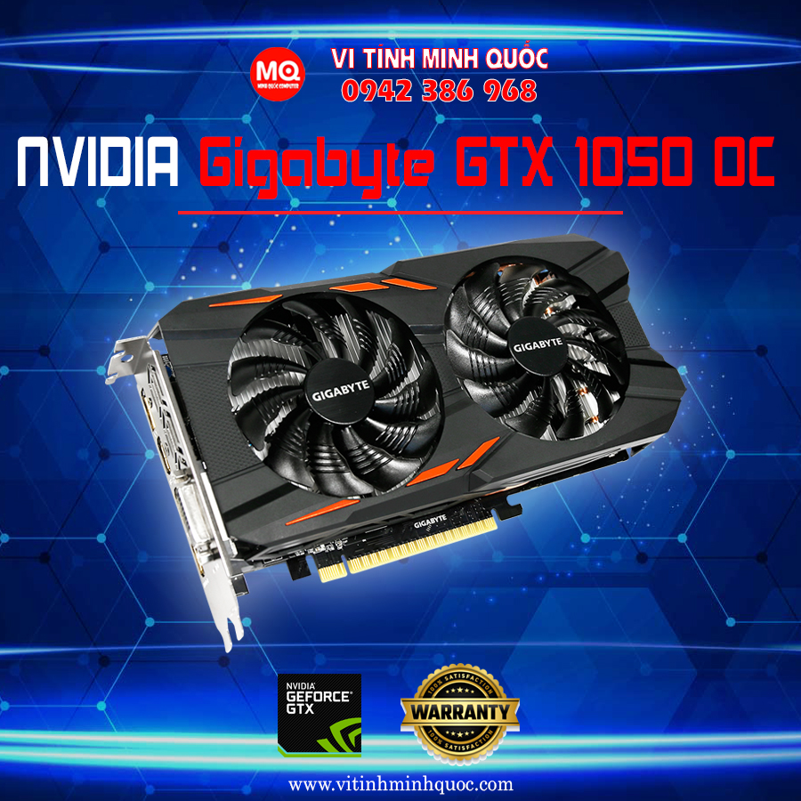 VGA GIGABYTE GV-N1050OC-2GD (GeForce GTX 1050)